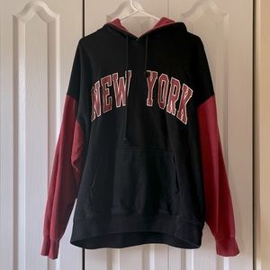 Brandy Melville | New York Black & Red Christy Hoodie
